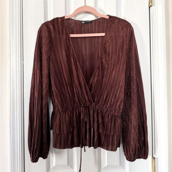 Zara Women's Brown Blouse - Picture 3 of 8